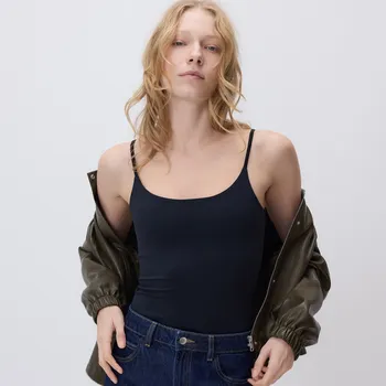 Dámské oblečení Reserved - Hladký top na ramínka - černý - 311HT-99X - 311HT-99X-L