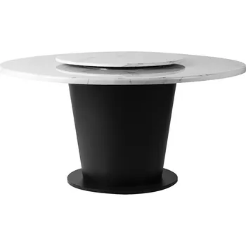 Jídelní stůl Stůl kulatý Euro-Home 150 x 150 x 75 cm bílý, grafit