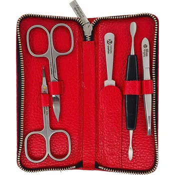 NIEGELOH SOLINGEN Dámská kožená sada na manikúru 82018 červená