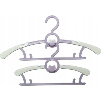 Věšák Sada 10 barevných ramínek pro děti s nastavitelnou šířkou 26 - 37 cm