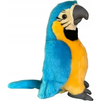 plyšák Plyšová Hračka Papoušek Ara Modrá Realistická DUBI - 28 cm