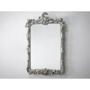 Zrcadlo Zrcadlo ve stříbrném retro rámu 64x106 cm PU302