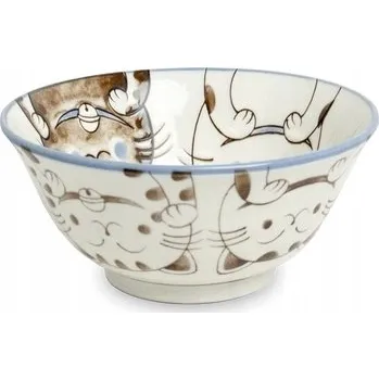 Miska Emro Aziatica modrá s kočičkami, keramická, 15 x 7 cm