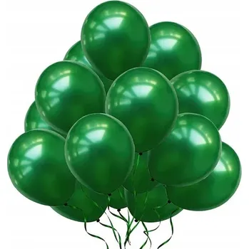Balónek Balónky metalické gumové Zelené svatební hostina narozeniny 10 Ks 25 cm Zelená
