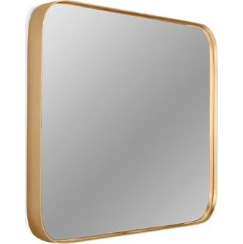 Zrcadlo Zaoblené zrcadlo ve zlatém rámu 40x40 16F-571