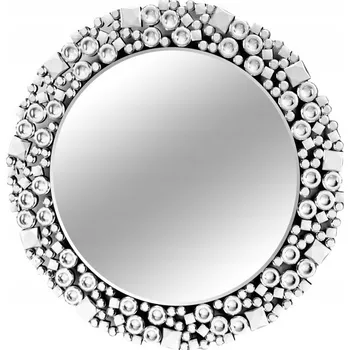 Zrcadlo Kulaté zrcadlo s křišťály, glamour styl, 70 cm, 13tm171M