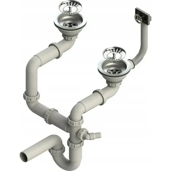 Sifon Dvoukomorový dřez Brenor bílý