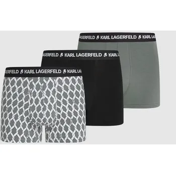 Boxerky SPODNÍ PRÁDLO KARL LAGERFELD GEOMETRIC AOP TRUNK GEO-BLACK-SEDONA