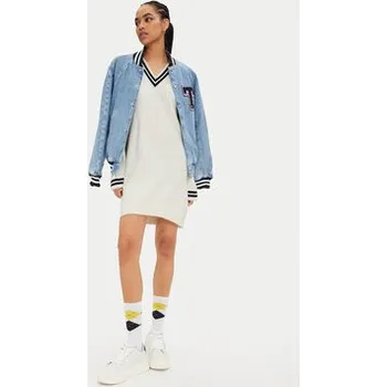 Dámské oblečení Tommy Jeans Úpletové šaty DW0DW19810 Écru Relaxed Fit S