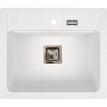Granitový dřez Jednokomorový granitový dřez Brenor York bílý
