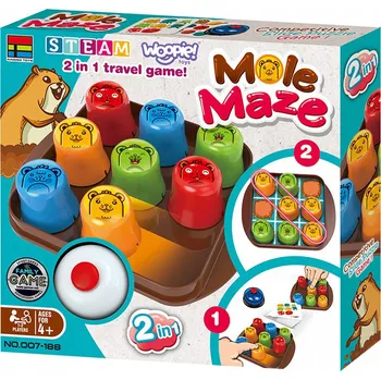 Cestovní hra Woopie Mole Maze 2v1