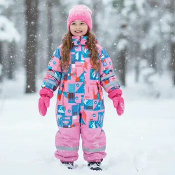 dívčí zimní kombinéza ECHT Dívčí zimní kombinéza růžová 100