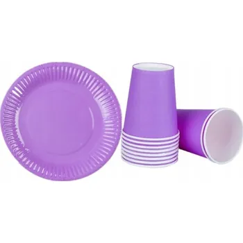 Obraz NAROZENINOVÁ SADA: FIALOVÉ KELÍMKY A TALÍŘKY