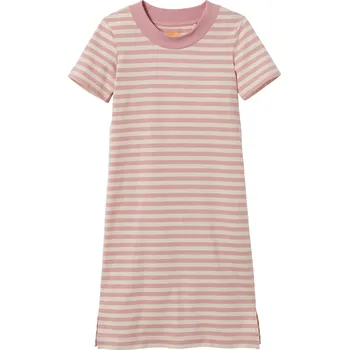 Dívčí šaty 661547 - Tchibo - Dívčí žerzejové šaty - vel. 122/128 - barva: béžová/s proužky