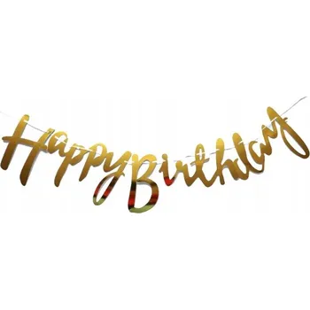 Girlanda - nápis HAPPY BIRTHDAY - modrá - narozeniny