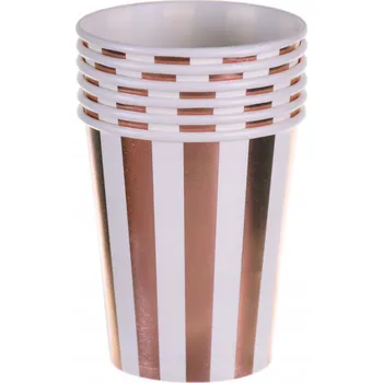 Obraz Kelímky růžovo-zlaté proužky narozeniny oslava 220 ml