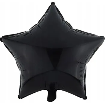Balónek Fóliový balónek hvězda ČERNÁ hvězdička helium 45 cm