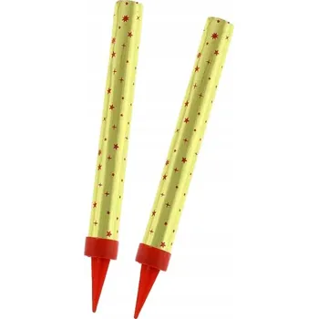 Dortová svíčka Dortová fontána prskavka 2 kusy 12 cm zlatá