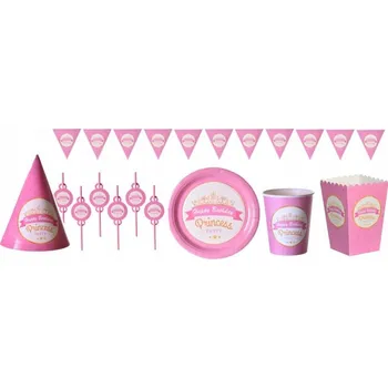 Obraz Papírová narozeninová sada Princss brčka popcor