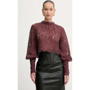 Dámská halenka Halenka Bardot LACE GEORGIA 57501TB burgundské 93X, vel. S