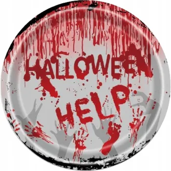 Party nádobí Papírové talířky 6 ks 18 cm HALLOWEEN HELP