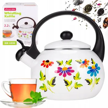 Varná konvice Konvice tradiční ocelová smaltovaná Kamille 2,2 l vícebarevná