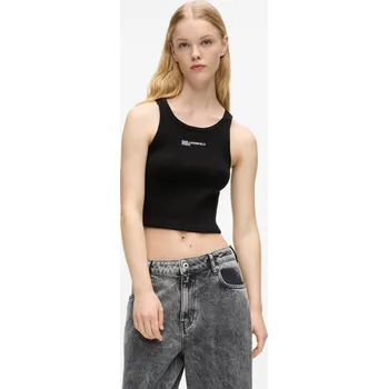 Dámský svetr SVETR KARL LAGERFELD JEANS KLJ KNITTED TANK BLACK