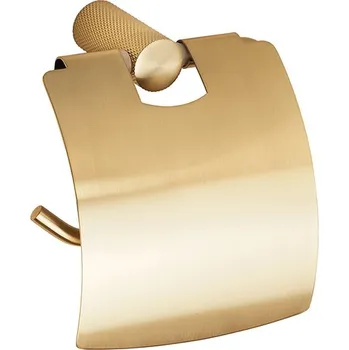 Bemeta Design AURIA: Držák toaletního papíru s krytem, zlatá světlá mat - 171112012