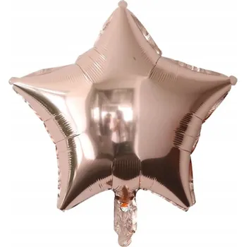 Balónek Fóliový balónek HVĚZDA ROSE GOLD helium 45 cm narozeniny