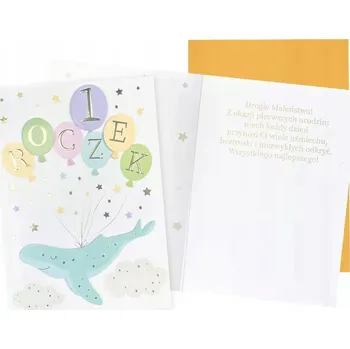 Obraz Karnet B6 Narozeniny Roček (velryba)