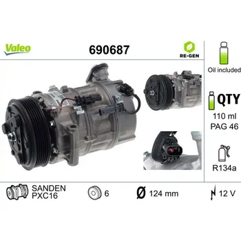 Kompresor klimatizace Kompresor, klimatizace VALEO 690687