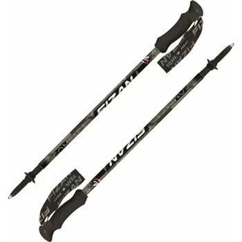 Trekingová hůl FIZAN Compact Black + barevně laděný šátek