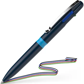 SCHNEIDER Kuličkové pero Schneider Take Black se čtyřbarevnou náplní 609205