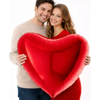Balónek Balón Grabo 91 cm Srdce červené XXL VELKÝ FOLIOVÝ