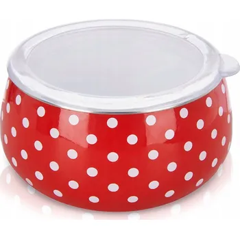 Emailovaná miska s víkem 600 ml