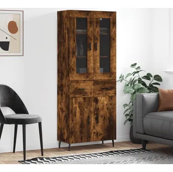 vidaXL Skříň highboard 69,5 x 34 x 180 cm kompozitní dřevo [3198545] Barva: kouřový dub