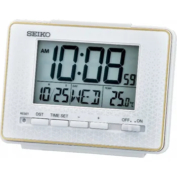 IP kamera Digitální budík s teploměrem Seiko QHL096W - 12,5 x 9 cm