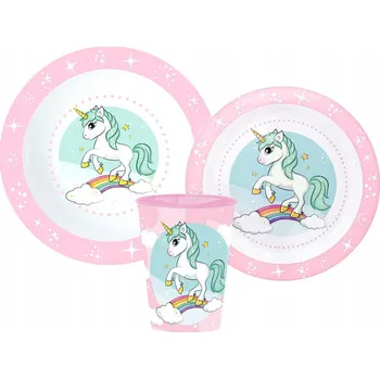 Sada nádobí Sada nádobí Unicorn Range, mikroplast, se sklem 260 ml