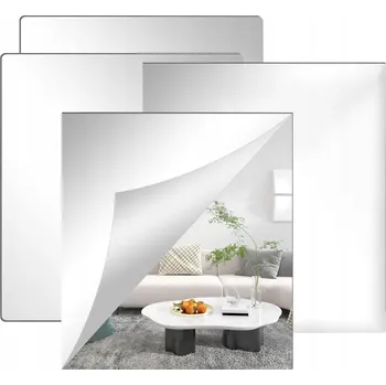 Zrcadlo 4X NÁSTĚNNÉ ZRCADLO DO SAMOLEPICÍ , SAMOLEPKA ZRCADLO 30CM × 30CM