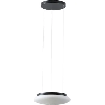 Stmívatelný LED lustr Osmont SATURN LE z opálového skla Varianta: SATURN LE1, černá, Ø 350 mm, 16 W, 1750 lm, 3000 K