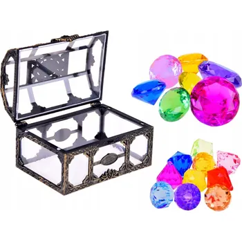 Obraz Pirátká Truhla s Barevnými Krystaly - hledání pokladů SP0782