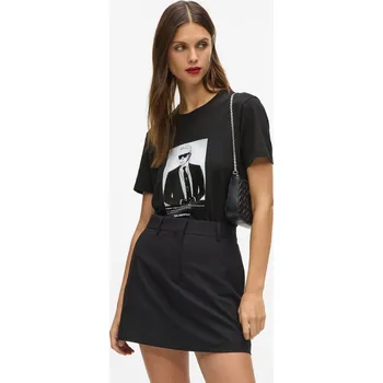 TRIČKO KARL LAGERFELD PORTRAIT T-SHIRT BLACK