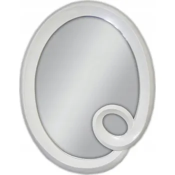 Zrcadlo Bílé oválné zrcadlo 74x94 PU196