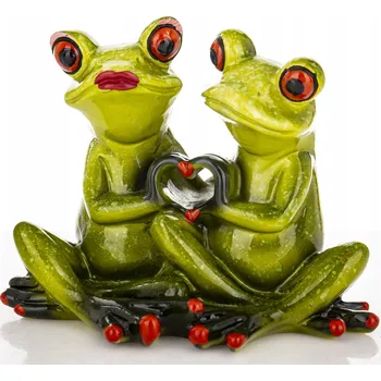 Obraz Dekorativní figurky žab – pár, láska, symbol míru, 9x11x7,5 cm, dekorace