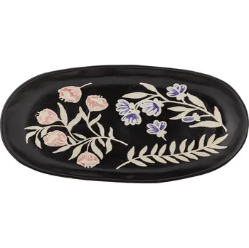 Talíř Bloomingville, Oválný talíř Amberly černý - Formadore