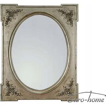 Zrcadlo Zrcadlo v ozdobném stříbrném rámu 80x100 cm 2834