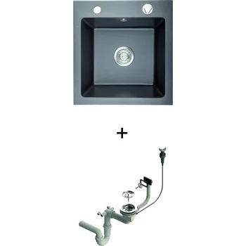 Granitový dřez Jednokomorový granitový dřez Brenor černý