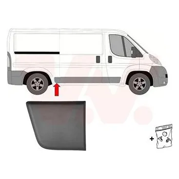 Lišta karosérie Ozdobná / ochranná lišta, boční stěna VAN WEZEL 1651418