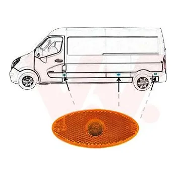 Přední světlomet Boční obrysové světlo VAN WEZEL 4388975