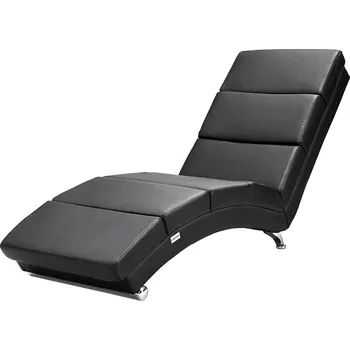 Zahradní lehátko Goleto London čalouněné lehátko černé